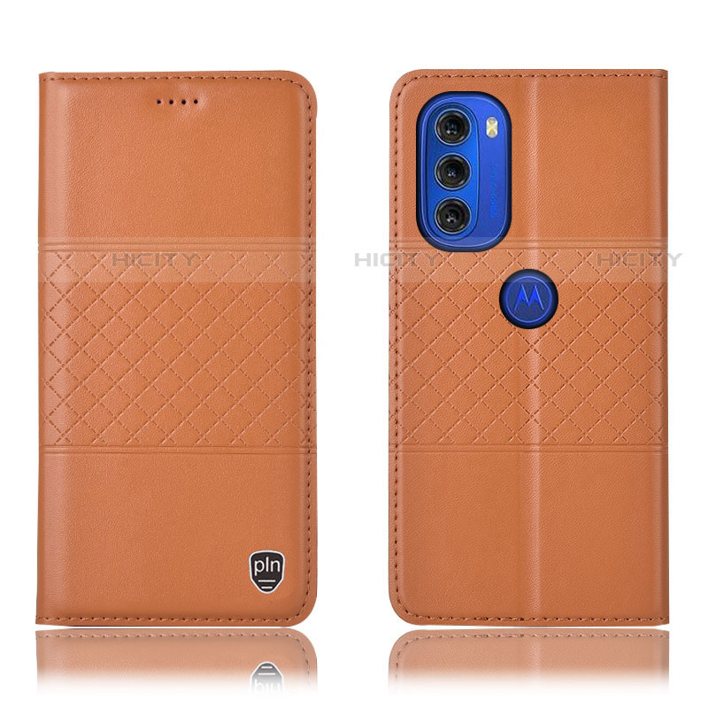 Funda de Cuero Cartera con Soporte Carcasa H11P para Motorola Moto G51 5G