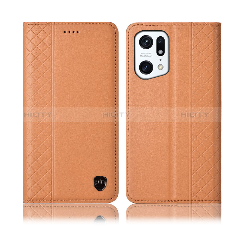 Funda de Cuero Cartera con Soporte Carcasa H11P para Oppo Find X5 5G