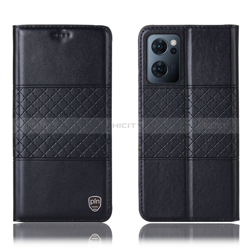 Funda de Cuero Cartera con Soporte Carcasa H11P para Oppo Find X5 Lite 5G Negro