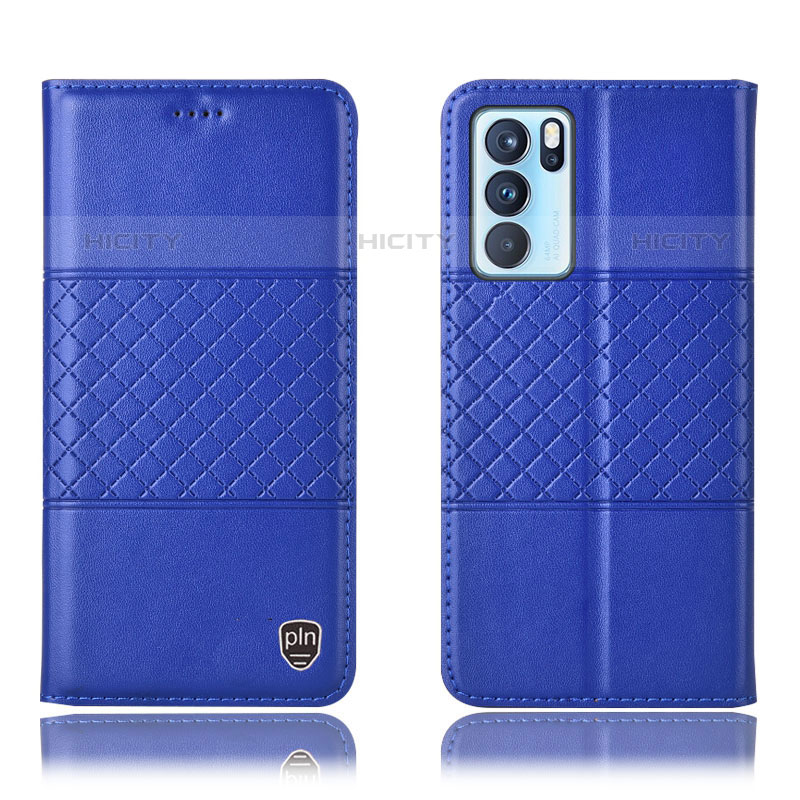 Funda de Cuero Cartera con Soporte Carcasa H11P para Oppo Reno6 Pro 5G India