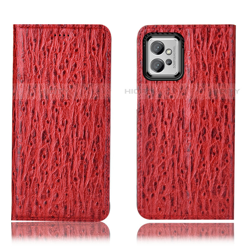 Funda de Cuero Cartera con Soporte Carcasa H15P para Motorola Moto G32