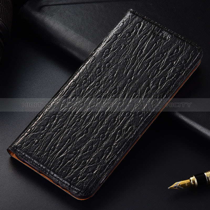 Funda de Cuero Cartera con Soporte Carcasa H15P para Samsung Galaxy M10 Negro