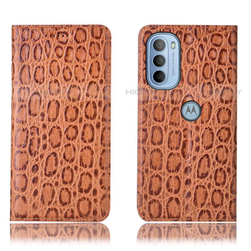 Funda de Cuero Cartera con Soporte Carcasa H16P para Motorola Moto G31