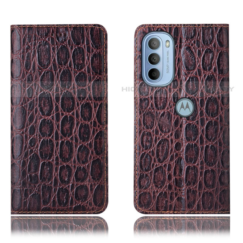 Funda de Cuero Cartera con Soporte Carcasa H16P para Motorola Moto G41