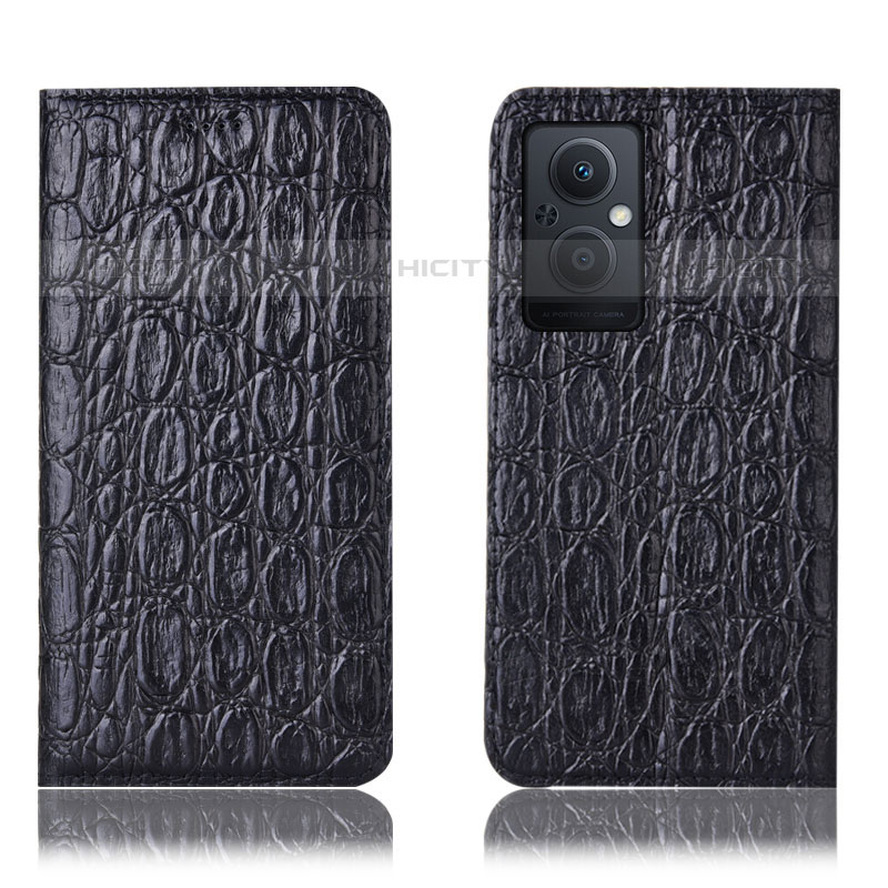 Funda de Cuero Cartera con Soporte Carcasa H16P para OnePlus Nord N20 5G Negro