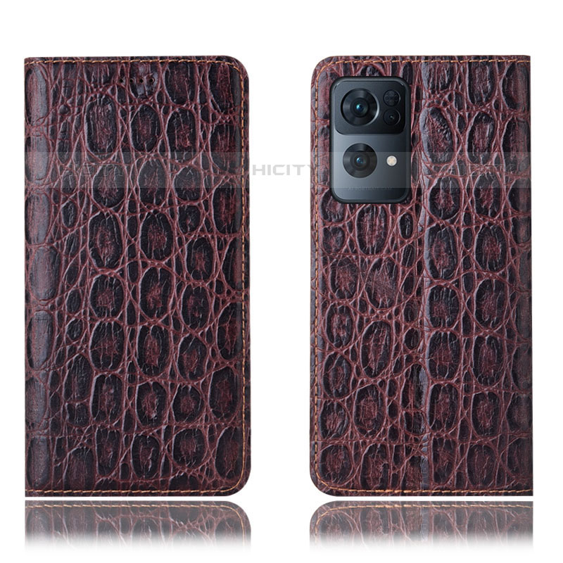 Funda de Cuero Cartera con Soporte Carcasa H16P para Oppo Reno7 Pro 5G