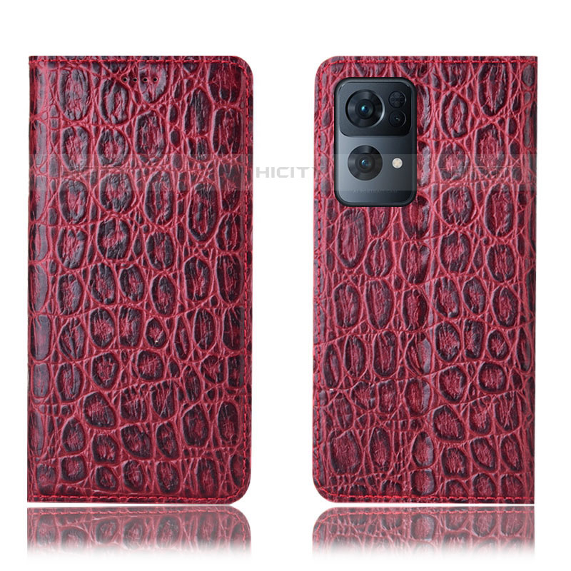 Funda de Cuero Cartera con Soporte Carcasa H16P para Oppo Reno7 Pro 5G