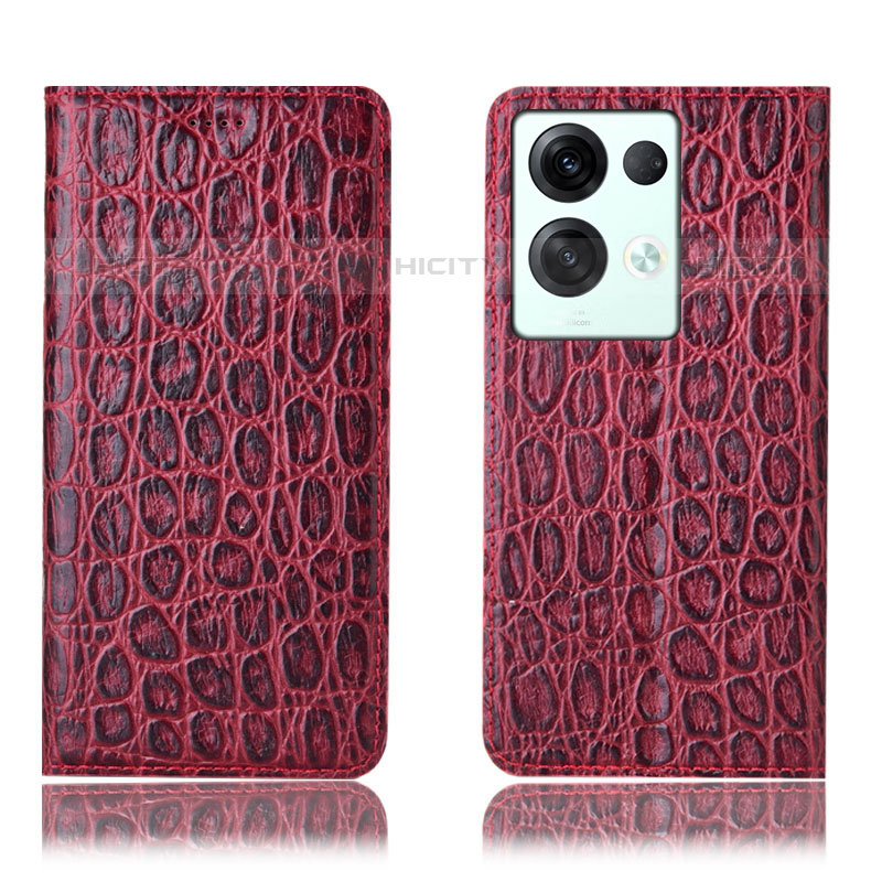 Funda de Cuero Cartera con Soporte Carcasa H16P para Oppo Reno8 Pro 5G