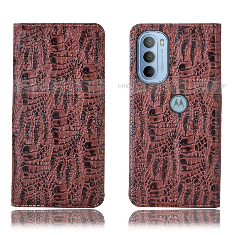 Funda de Cuero Cartera con Soporte Carcasa H17P para Motorola Moto G41