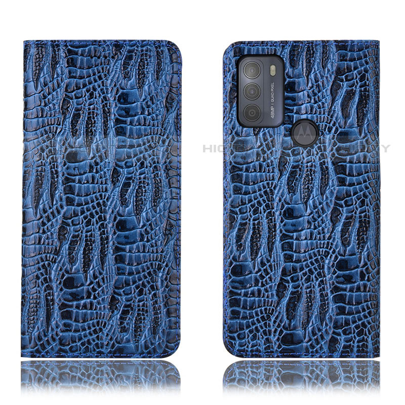 Funda de Cuero Cartera con Soporte Carcasa H17P para Motorola Moto G50