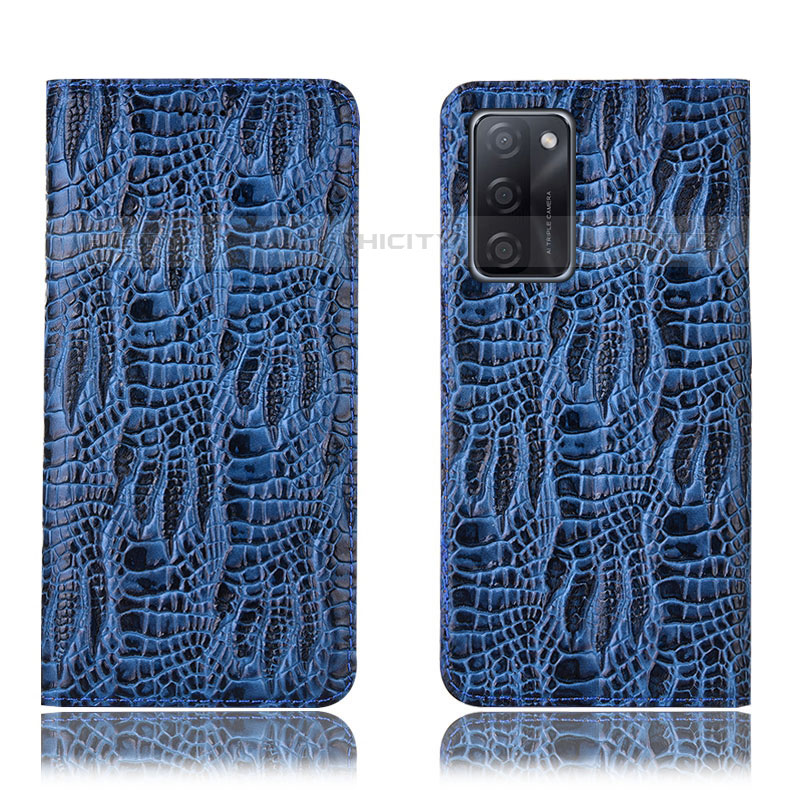 Funda de Cuero Cartera con Soporte Carcasa H17P para Oppo A55S 5G