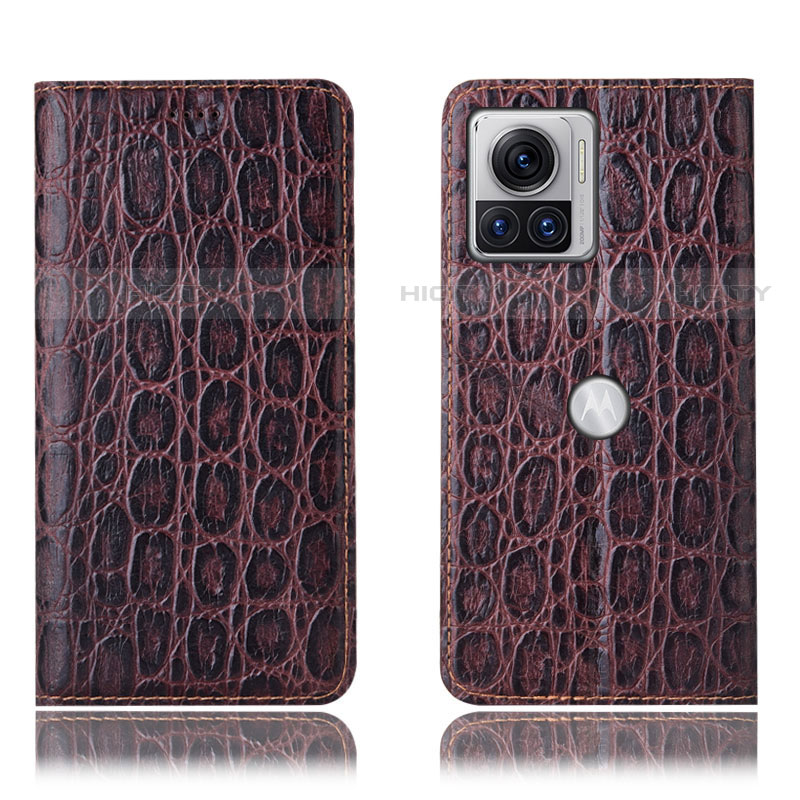 Funda de Cuero Cartera con Soporte Carcasa H18P para Motorola Moto Edge X30 Pro 5G