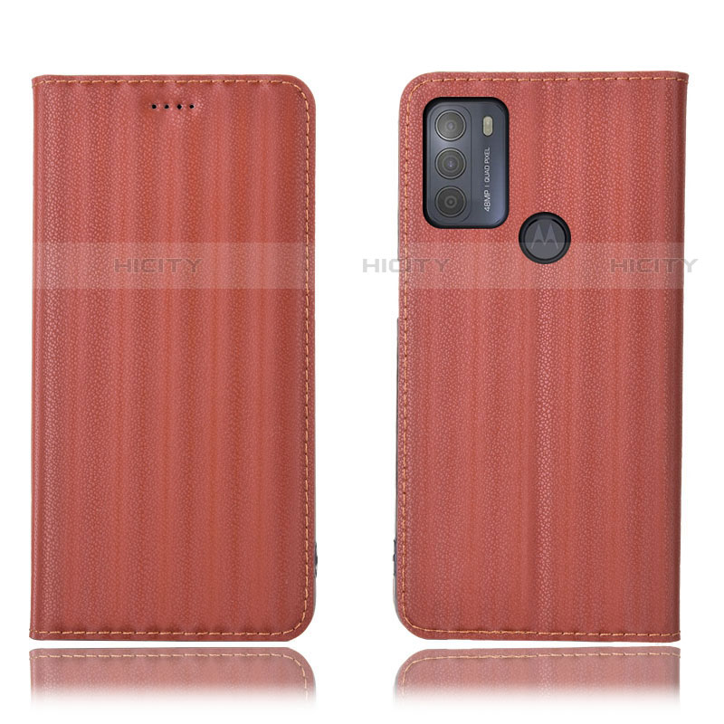 Funda de Cuero Cartera con Soporte Carcasa H18P para Motorola Moto G50