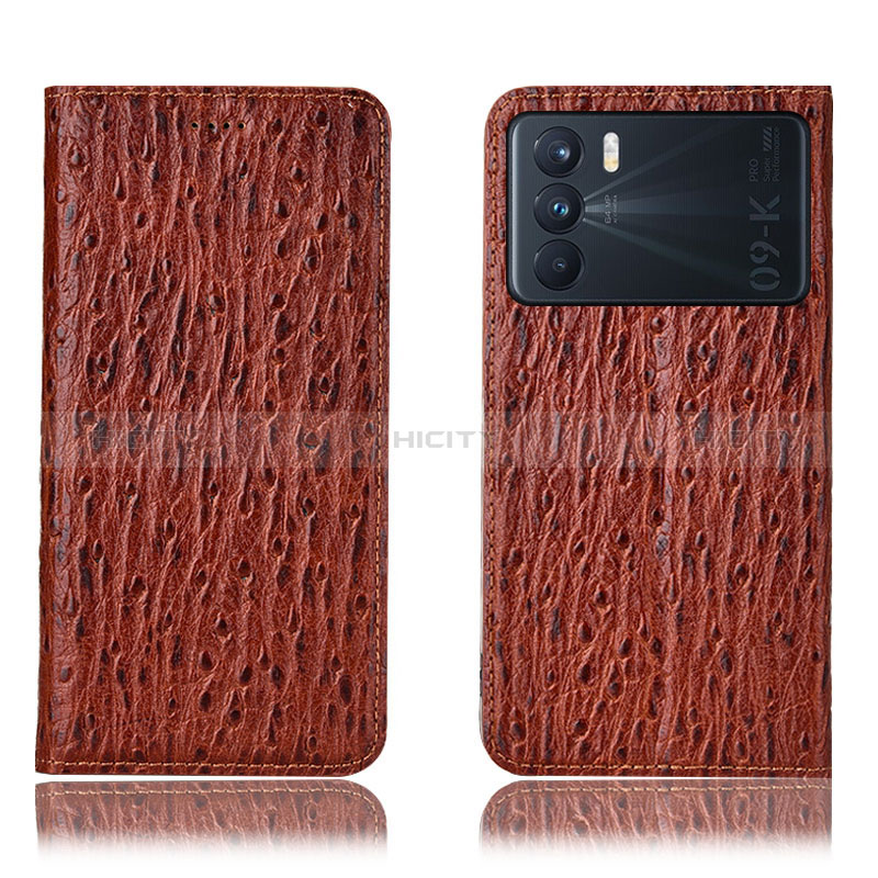 Funda de Cuero Cartera con Soporte Carcasa H18P para Oppo K9 Pro 5G