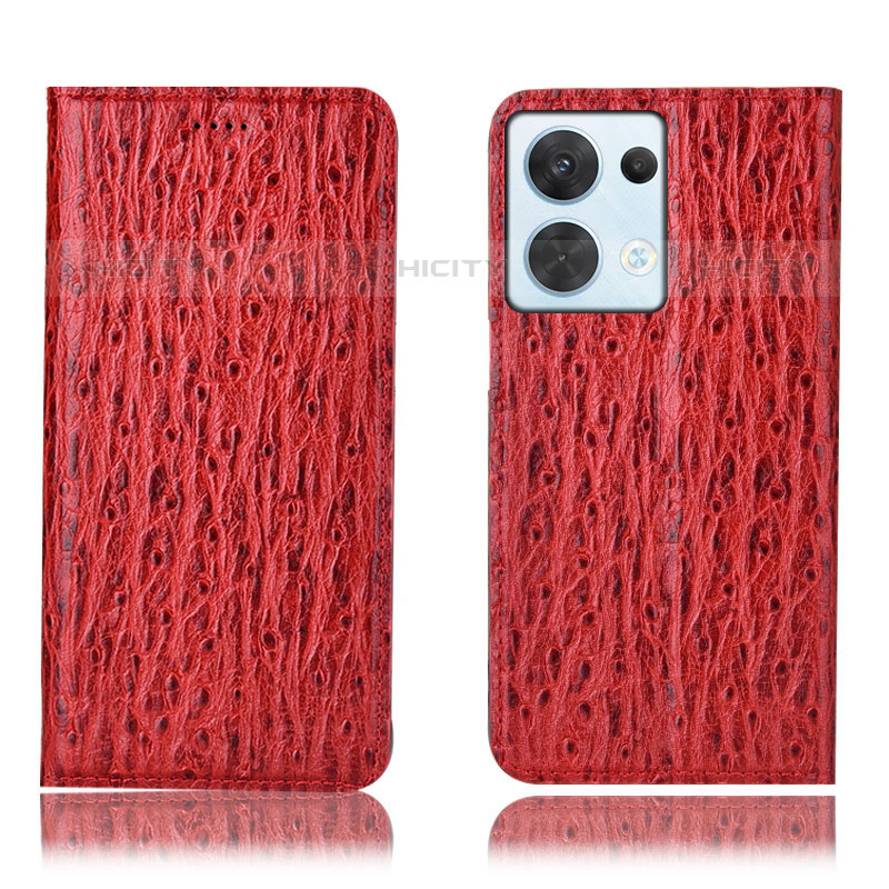 Funda de Cuero Cartera con Soporte Carcasa H18P para Oppo Reno8 5G