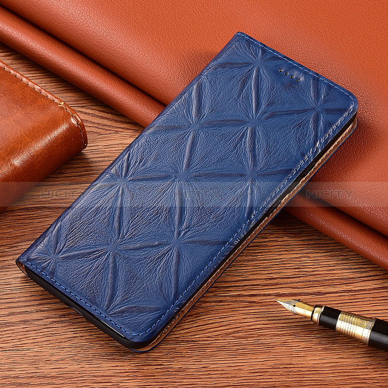 Funda de Cuero Cartera con Soporte Carcasa H19P para Apple iPhone 12 Azul