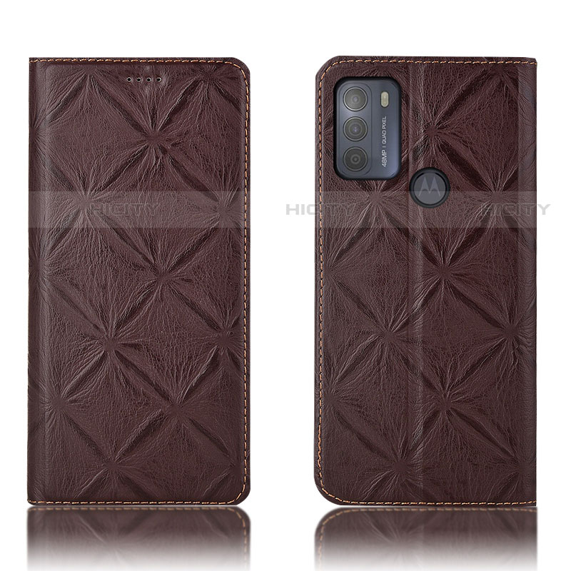 Funda de Cuero Cartera con Soporte Carcasa H19P para Motorola Moto G50