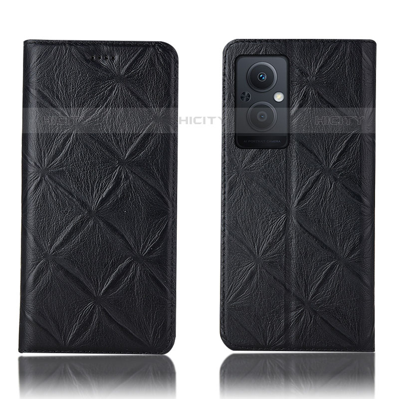 Funda de Cuero Cartera con Soporte Carcasa H19P para Oppo F21 Pro 5G Negro