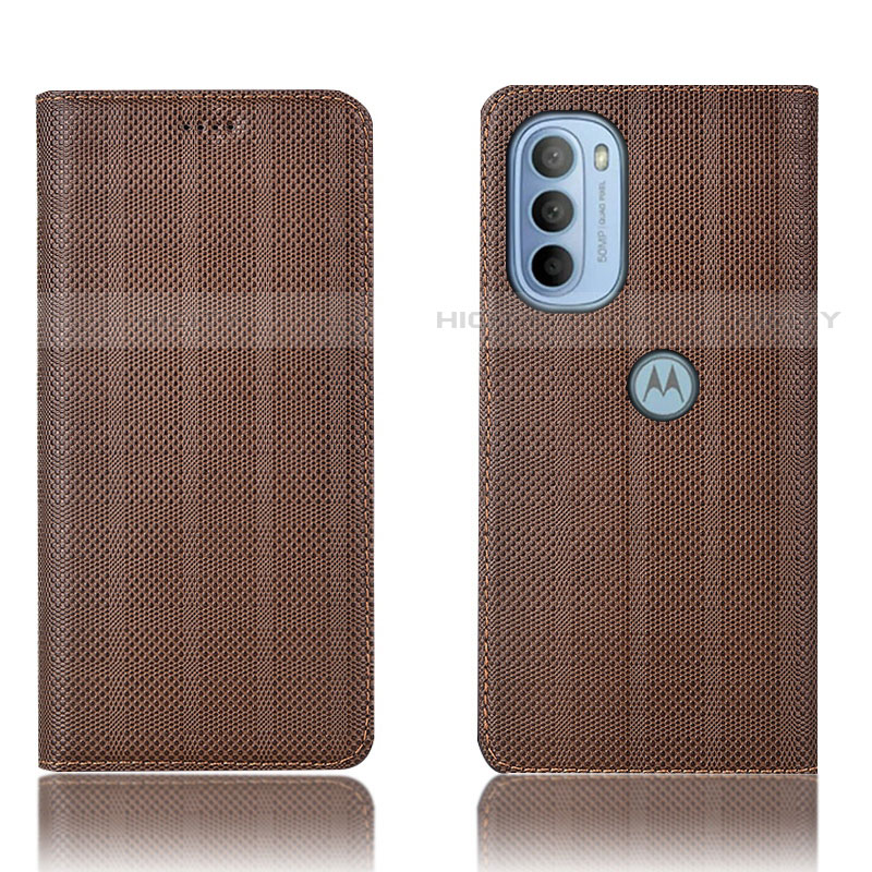 Funda de Cuero Cartera con Soporte Carcasa H20P para Motorola Moto G31