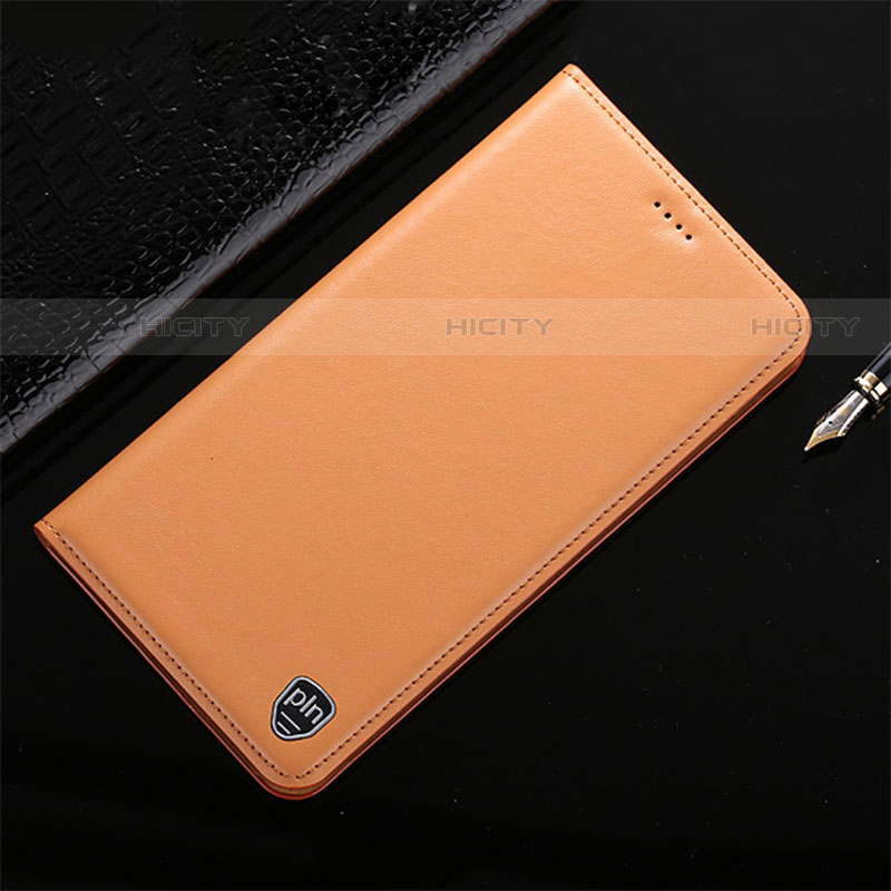 Funda de Cuero Cartera con Soporte Carcasa H20P para Vivo iQOO 8 Pro 5G Naranja