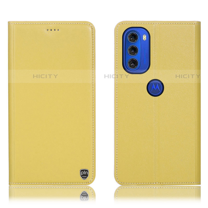 Funda de Cuero Cartera con Soporte Carcasa H21P para Motorola Moto G51 5G