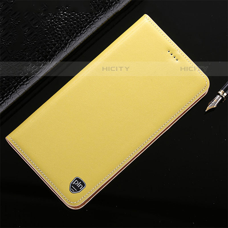 Funda de Cuero Cartera con Soporte Carcasa H21P para Samsung Galaxy M02s Amarillo