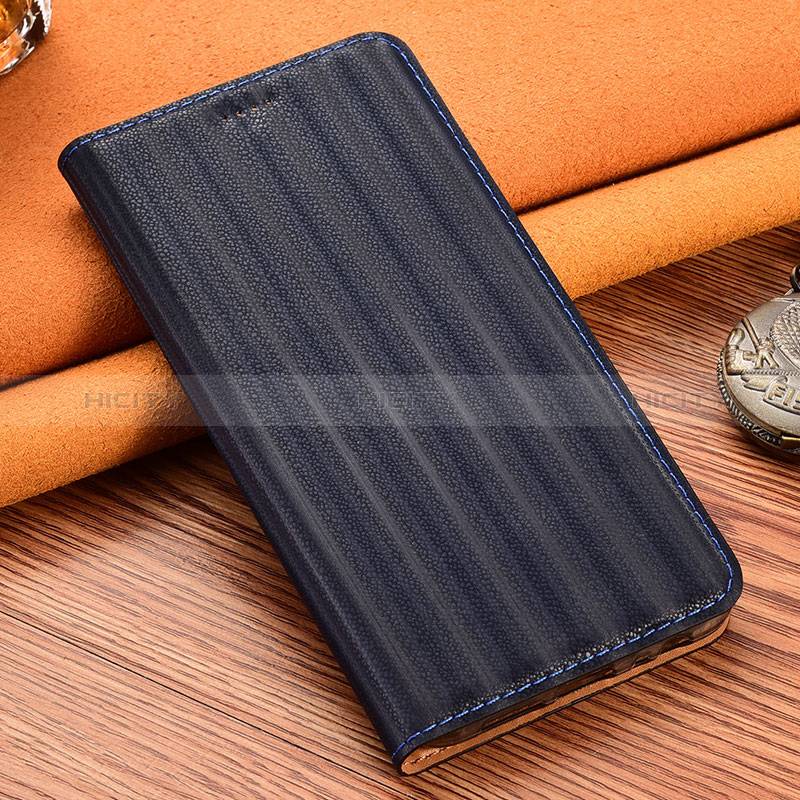 Funda de Cuero Cartera con Soporte Carcasa H23P para Oppo A54s Azul