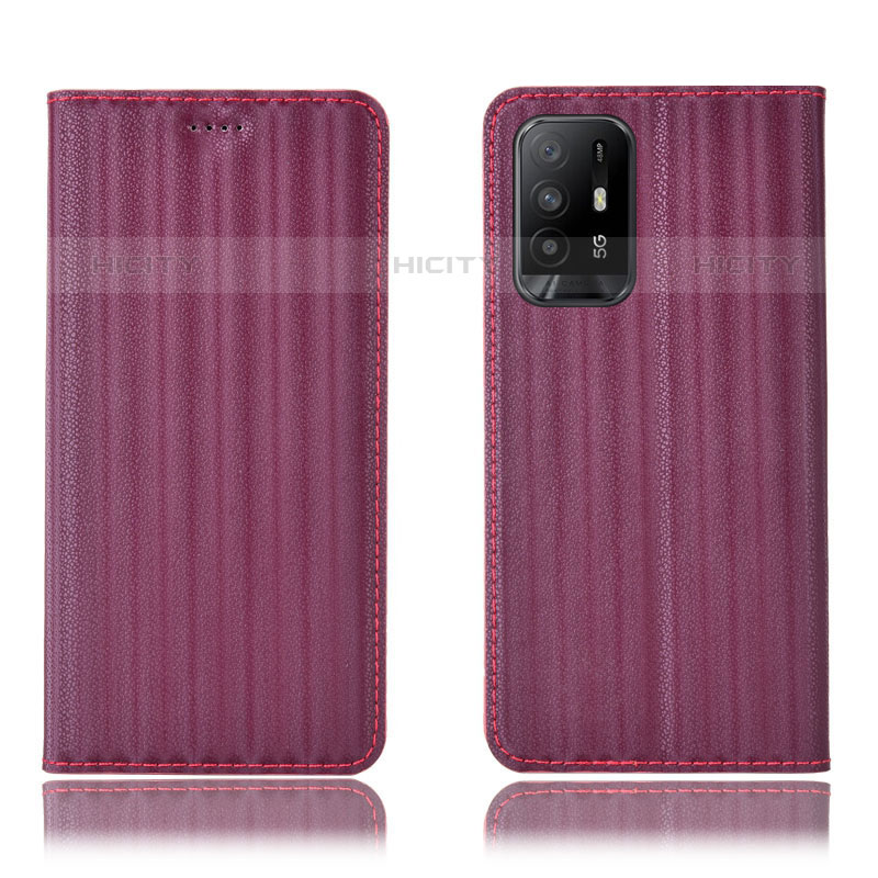 Funda de Cuero Cartera con Soporte Carcasa H23P para Oppo A94 5G