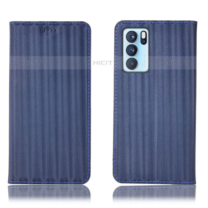 Funda de Cuero Cartera con Soporte Carcasa H23P para Oppo Reno6 Pro 5G India