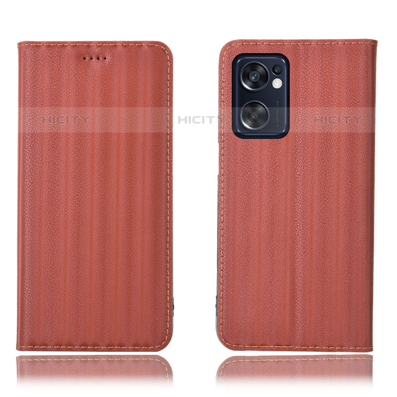 Funda de Cuero Cartera con Soporte Carcasa H23P para Oppo Reno7 SE 5G