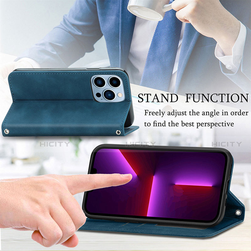 Funda de Cuero Cartera con Soporte Carcasa H30 para Apple iPhone 13 Pro Max