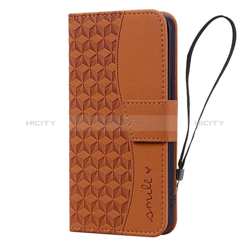 Funda de Cuero Cartera con Soporte Carcasa HF2 para Apple iPhone 14 Marron