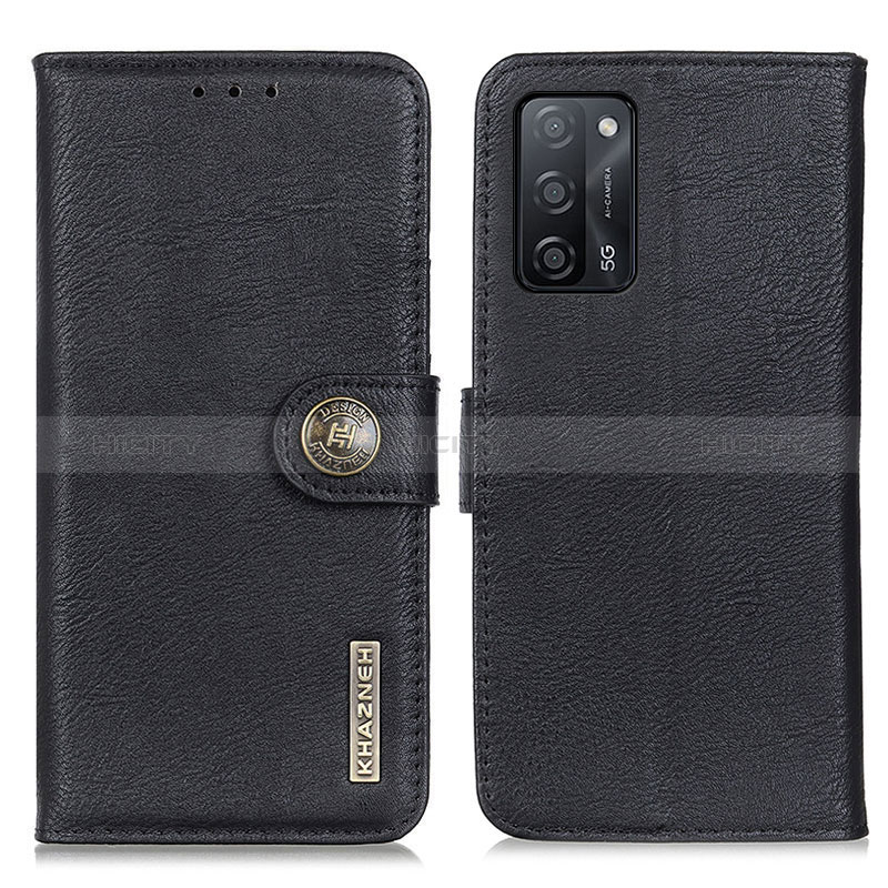 Funda de Cuero Cartera con Soporte Carcasa K02Z para Oppo A56 5G Negro