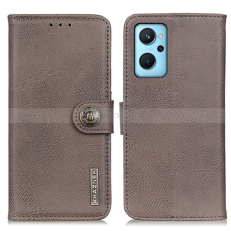 Funda de Cuero Cartera con Soporte Carcasa K02Z para Oppo A96 4G Gris