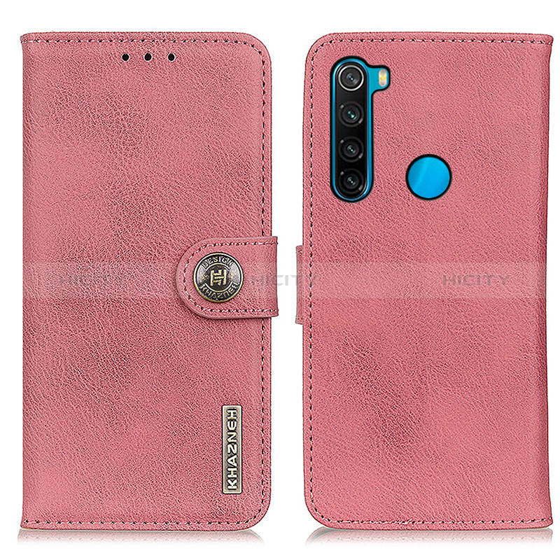 Funda de Cuero Cartera con Soporte Carcasa K02Z para Xiaomi Redmi Note 8 (2021) Rosa