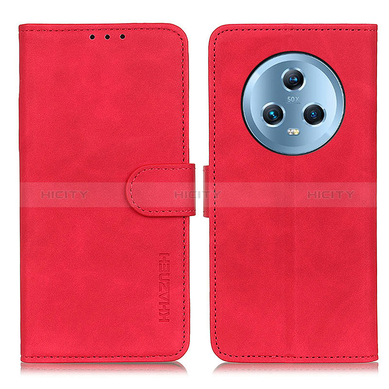 Funda de Cuero Cartera con Soporte Carcasa K03Z para Huawei Honor Magic5 5G Rojo