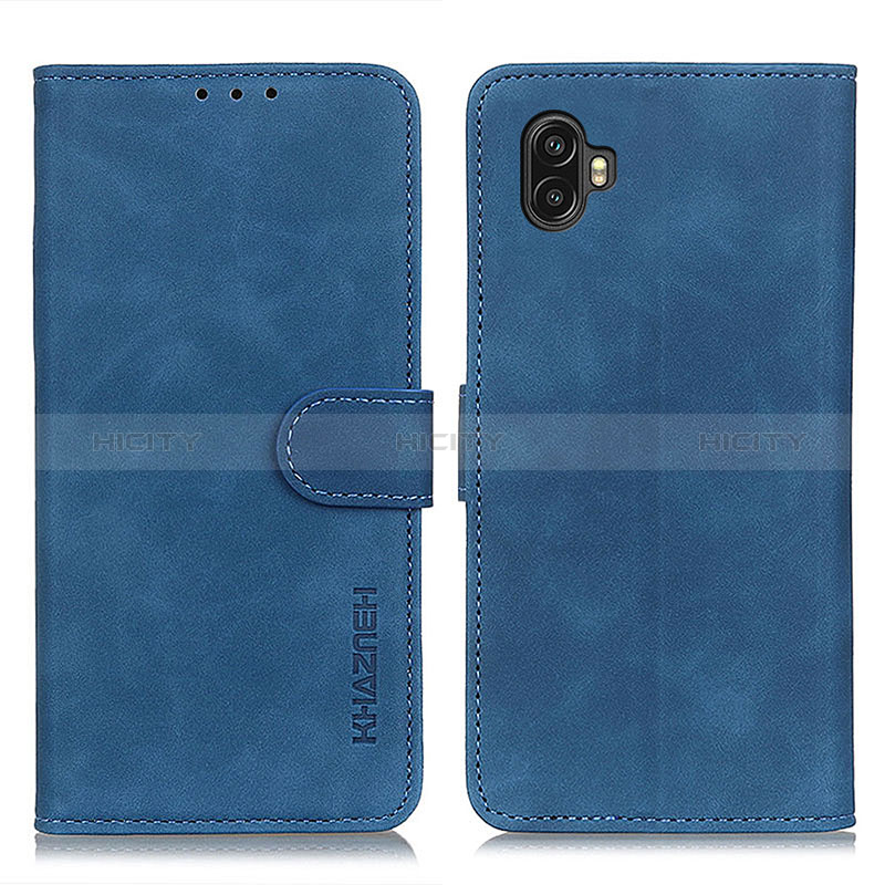 Funda de Cuero Cartera con Soporte Carcasa K03Z para Samsung Galaxy XCover 6 Pro 5G Azul