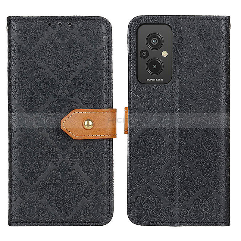 Funda de Cuero Cartera con Soporte Carcasa K05Z para Xiaomi Redmi 11 Prime 4G Negro