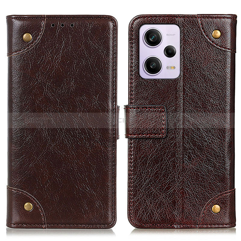 Funda de Cuero Cartera con Soporte Carcasa K06Z para Xiaomi Redmi Note 12 Explorer Marron