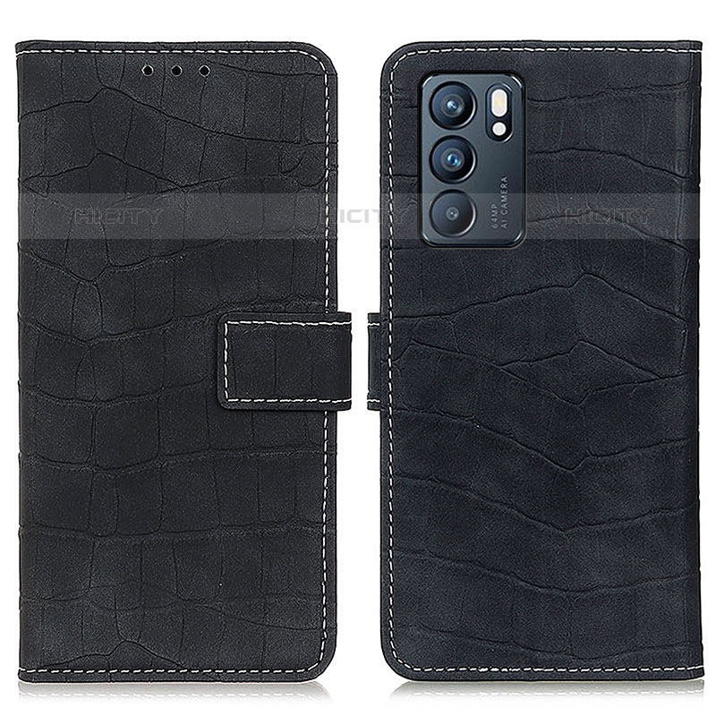 Funda de Cuero Cartera con Soporte Carcasa K07Z para Oppo Reno6 5G
