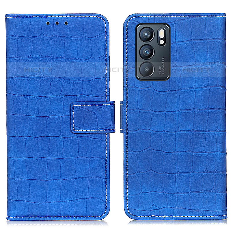 Funda de Cuero Cartera con Soporte Carcasa K07Z para Oppo Reno6 5G