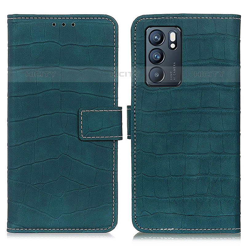 Funda de Cuero Cartera con Soporte Carcasa K07Z para Oppo Reno6 5G