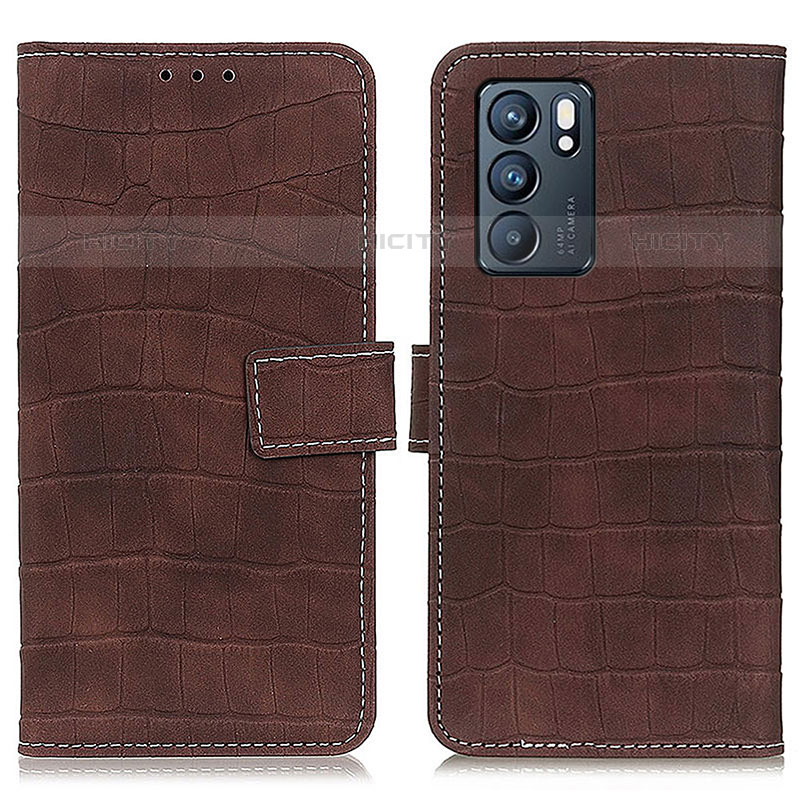 Funda de Cuero Cartera con Soporte Carcasa K07Z para Oppo Reno6 5G