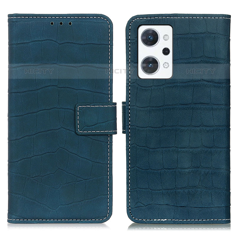 Funda de Cuero Cartera con Soporte Carcasa K07Z para Oppo Reno7 A Verde