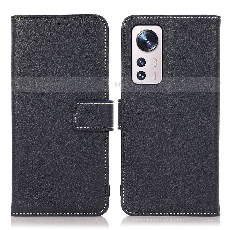 Funda de Cuero Cartera con Soporte Carcasa K08Z para Xiaomi Mi 12S Pro 5G Azul Real