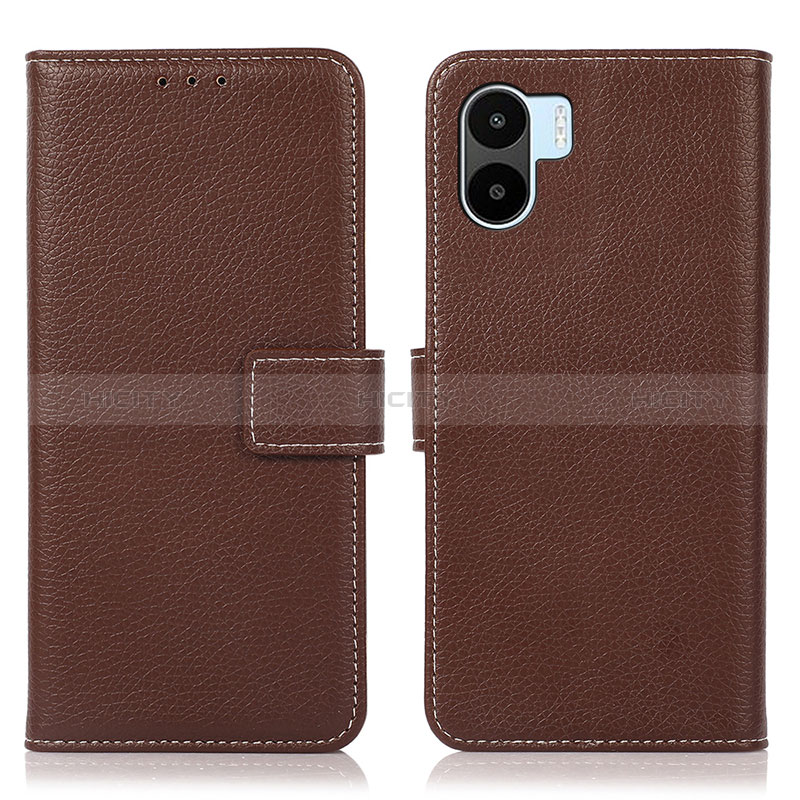 Funda de Cuero Cartera con Soporte Carcasa K08Z para Xiaomi Poco C50 Marron