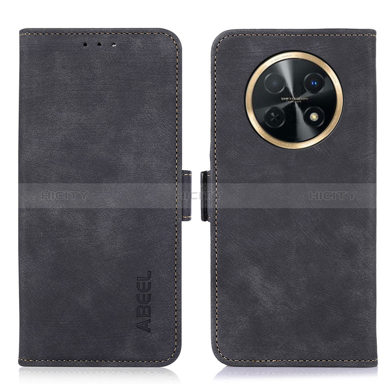Funda de Cuero Cartera con Soporte Carcasa K09Z para Huawei Nova Y91 Negro