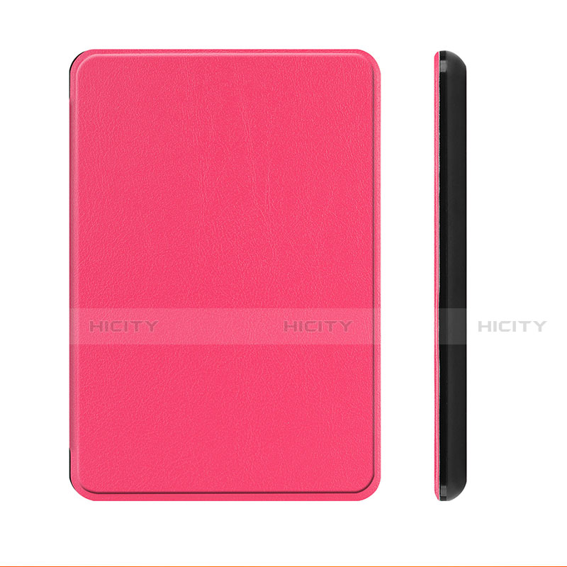 Funda de Cuero Cartera con Soporte Carcasa L01 para Amazon Kindle Paperwhite 6 inch Rosa Roja