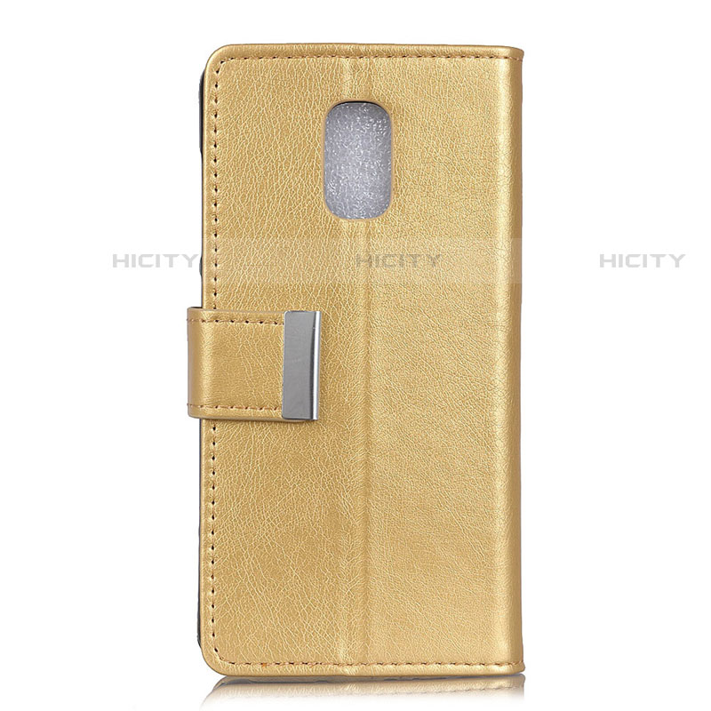 Funda de Cuero Cartera con Soporte Carcasa L01 para Asus ZenFone V500KL Oro