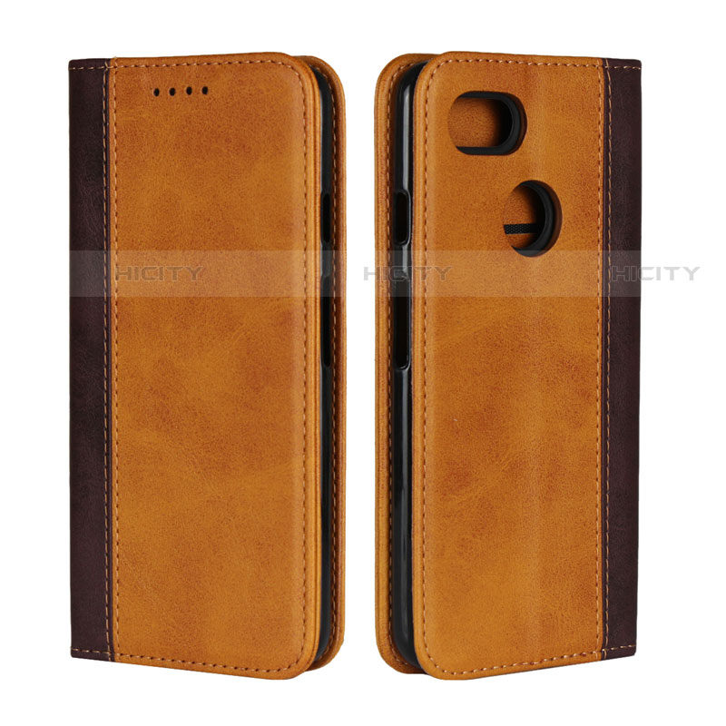 Funda de Cuero Cartera con Soporte Carcasa L01 para Google Pixel 3 XL Naranja